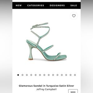 Jeffrey Campbell Mint Sandal - never worn! Ordered for a party & did not wear.